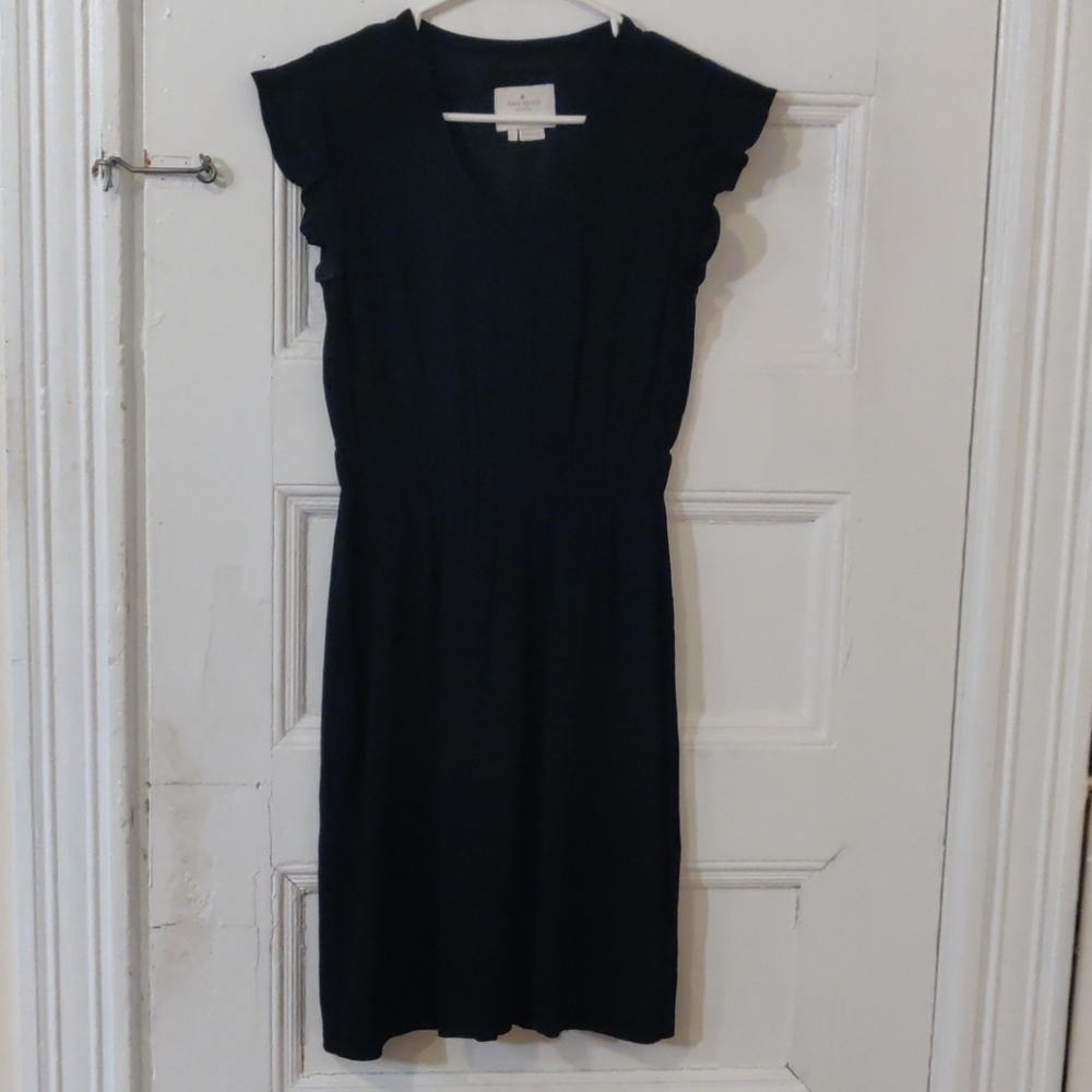 Kate Spade Ruffle Sleeve Dress in black